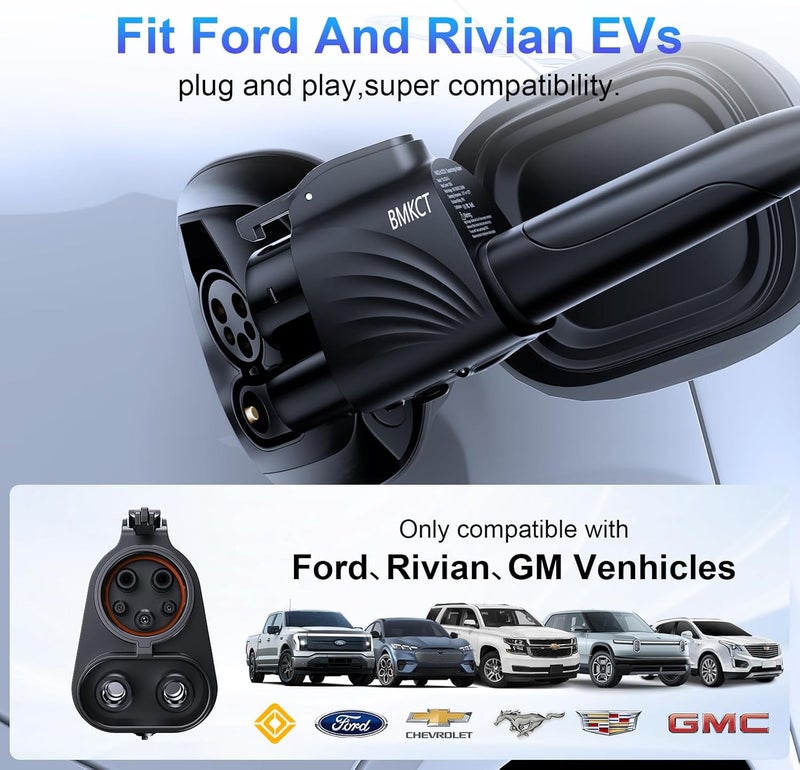 BMKCT NACS to CCS1 Adapter, 2025 Upgraded 500A/1000V DC 250KW for Tesla Supercharger Adapter for Ford Mustang Mach-E/F-150 Lightning, Rivian, GM, Volvo and Polestar EVs - Image 3